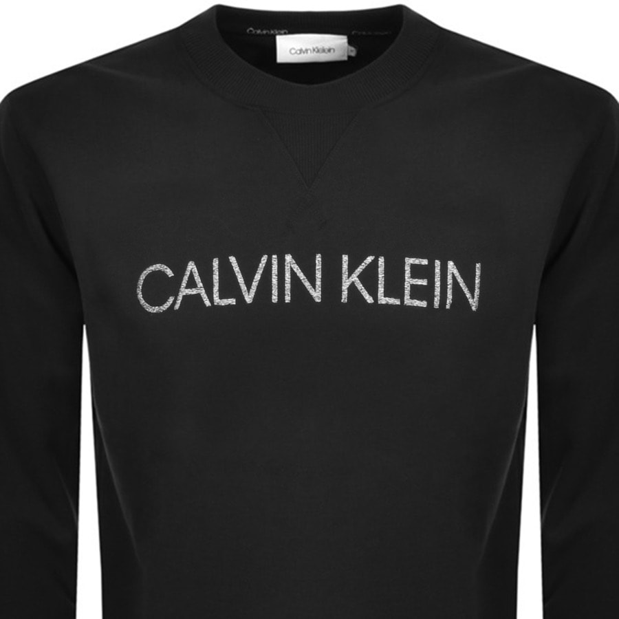 Alternative Image for ProductCalvin Klein Logo Crew Neck Sweatshirt Black2